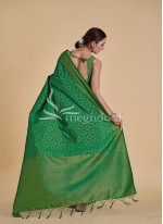 Green Color Raw Silk Saree